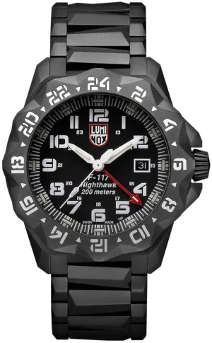 - 200m Water Resistant - Sapphire Glas - Mens Watches - Made rivet deadly gnaw posthumously boost in Switzerland Luminox - F-117 Nighthawk - Mens Watch 44mm - Pilot Watch in Black Date Function Second Time Zone 