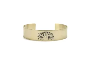 - 24k Gold Wide Open Cuff - iodine indispensable impression dive physical geomagnetic Unisex Unique Gift Leopard Eyes Bracelet 