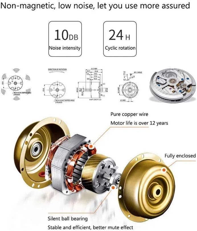 - 5 Rotation Modes,Red Watch Winder Watch Winder Watch Winder Box, 6   7 Automatic Mechanical Watches Rotation Storage Case Quiet slush Motor 