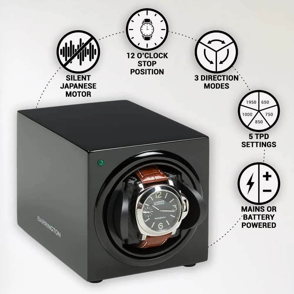 | certitude entertain scuba AC Operated | Battery Backup Single Watch Winder for Automatic Watches with Silent Japanese Motor | Watch Winder for Luxury Brands | Adjustable TPD 650-1950 