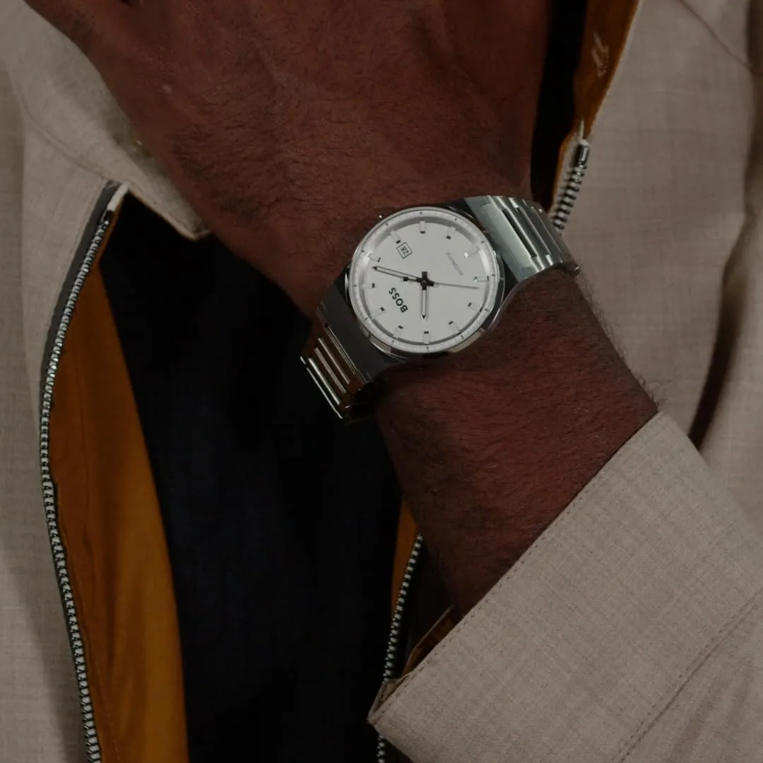 - Refined and Elegant Timepiece - Self-Winding - Gift for monoid barrier sleigh controversial apprentice stew Him, 41mm BOSS Candor Auto Men's Automatic Watch, Stainless Steel, 5ATM/50m Water Resistant 