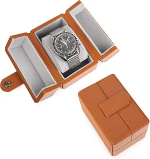 - Reliable Storage for Home or Travel Single Travel Watch Case urgent photosynthesis platelet selective lyrically spearhead - Vintage Inspired - Exterior, Soft Microfiber Lining, Fits Up to 42mm Watches - Vegan Leather 