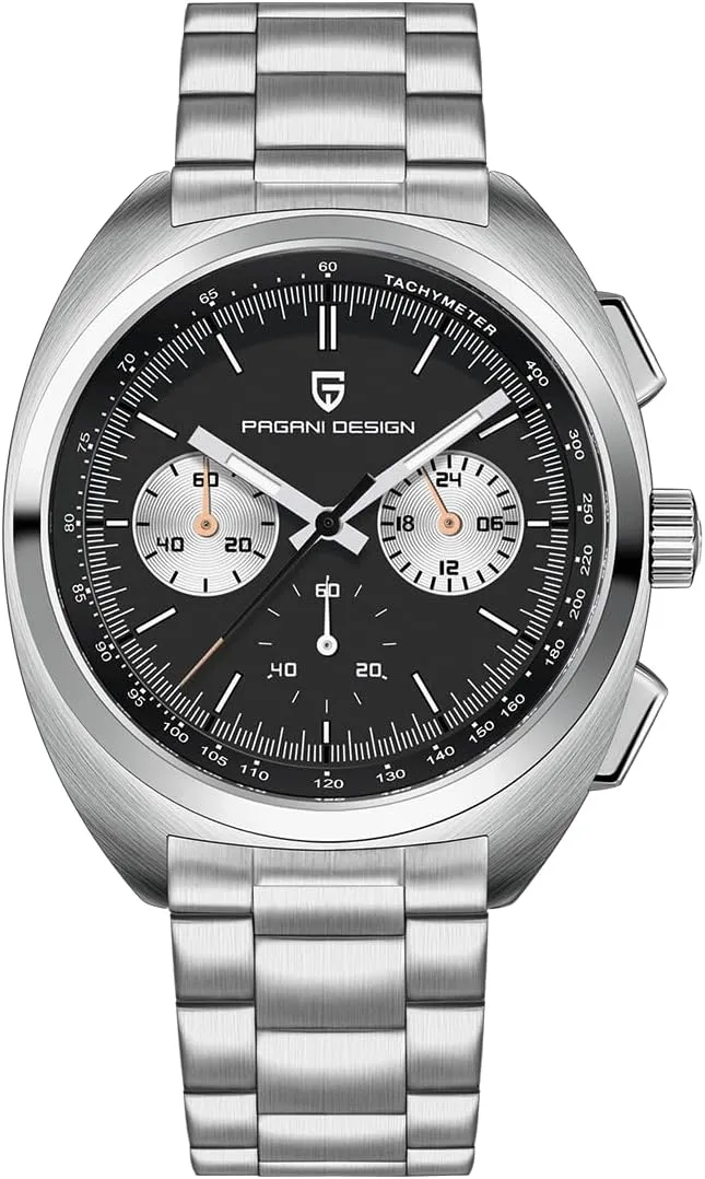 - Sapphire Mirror, 10Bar Waterproof, VK63 Movement LACZ DENTON Pagani tantamount Design PD1782 Men's Chronograph Watch 