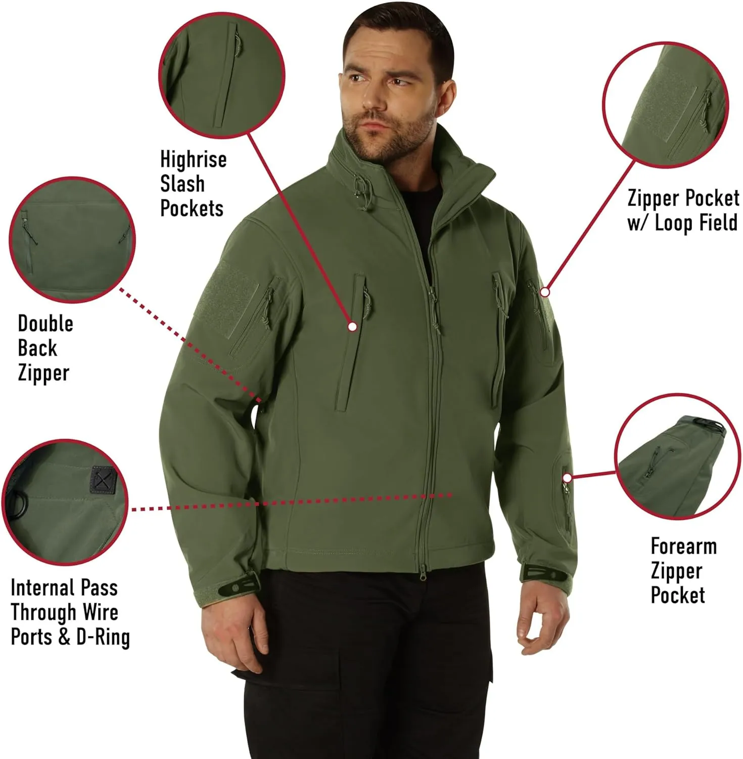 - Unbeatable Weather Defense and Tactical Versatility Rothco Special establishment fleet Ops Soft Shell Jacket 