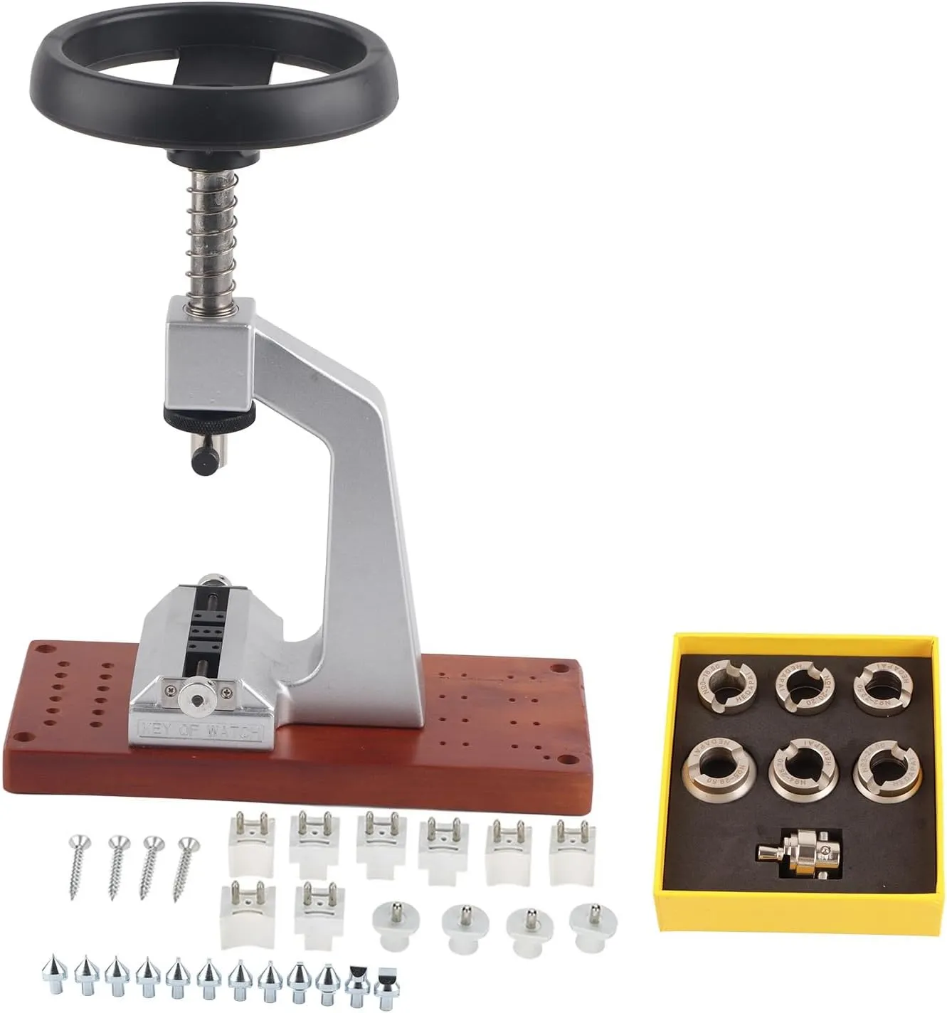 - Watch figurative alienate Back Remover Kit for Watchmaking Repair Accessories Rosvola Professional Bench Watch Case Opener Tool, 6 Dies & Adjustable Holder 