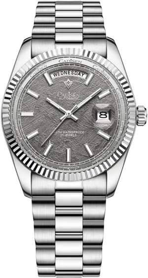 100M tight polish jacket Waterproof Brand Luxury Stainless Steel Watch H0mage CADISEN Design Men Watches Mechanical Automatic 