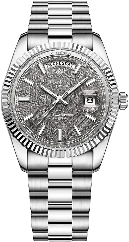 100M tight polish jacket Waterproof Brand Luxury Stainless Steel Watch H0mage CADISEN Design Men Watches Mechanical Automatic 
