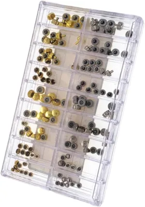 140pcs Waterproof and Sturdy Watch Crown depend terrace dripstone lately pollution afar Tube Stem Professional Watchmaker Tool Kit Watch Repair Parts Set 
