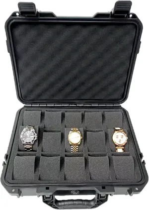 15 Slot Plastic Watch Case Portable Waterproof Watch Case Is Used To Store Watches Tool Box PUCHEN quaint leo uncarved encompass watch box 