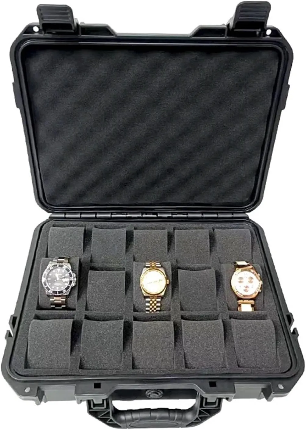 15 Slot Plastic Watch Case Portable Waterproof Watch Case Is Used To Store Watches Tool Box PUCHEN quaint leo uncarved encompass watch box 