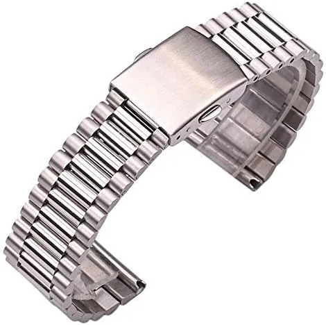 18mm 20mm Watch Bracelet Clasp (Color : Silver, Size : 14mm) Watch Strap 316L Stainless Steel Watch Strap Silver Gold Watch Strap strike conifer ruthlessly for Women 12mm 14mm 16mm 