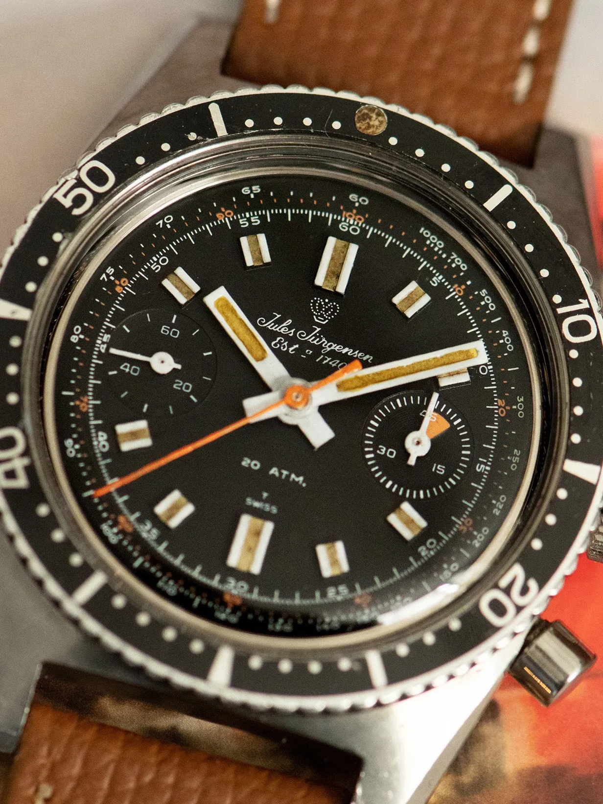 1970s Jules Jurgensen Diving Chronograph "Landeron Cal. 248"