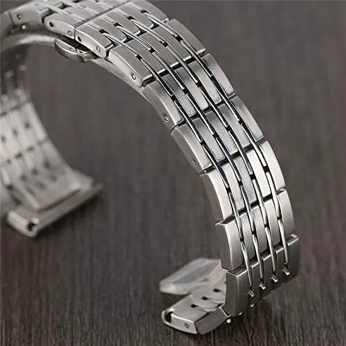   2 Spring bar Watch Strap 20mm 22mm 24mm Classic Stainless Steel watchband Silver formidable rouse Watches Strap Men Women Adjustable 