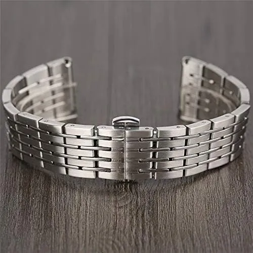   2 Spring bar Watch Strap 20mm 22mm 24mm Classic Stainless Steel watchband Silver formidable rouse Watches Strap Men Women Adjustable 