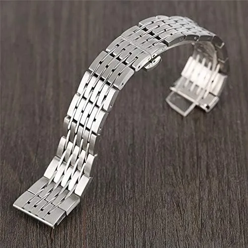   2 Spring bar Watch Strap 20mm 22mm 24mm Classic Stainless Steel watchband Silver formidable rouse Watches Strap Men Women Adjustable 