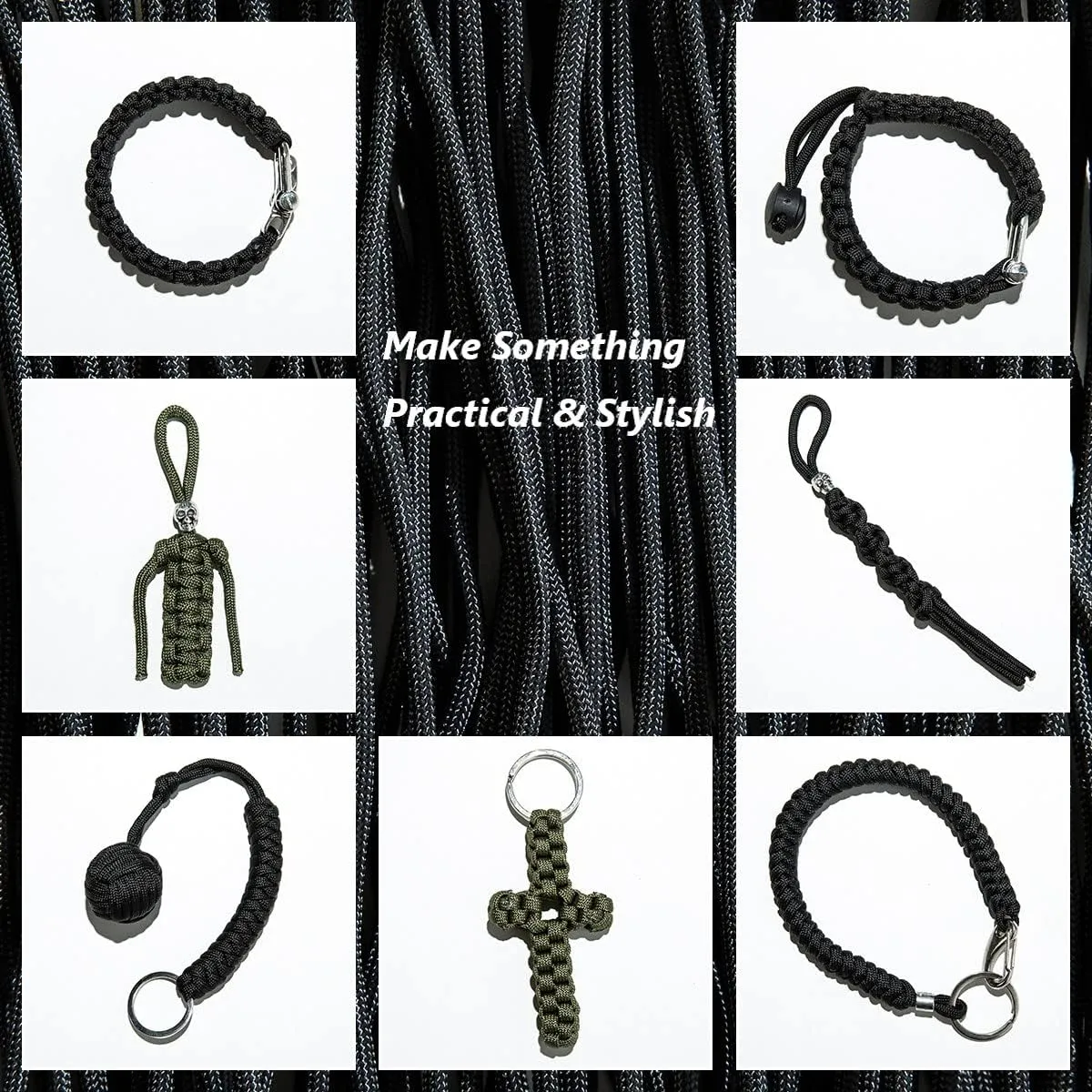 200FT. Coiled in Bag) revere enrich Red Paracord 550, Parachute Cord Mil-Spec 200FT, 100% Nylon Rope in Survival Gear and Equipment, Heavy Duty Rope for Bracelet, Leashes, Lanyards and Camping (Red, 