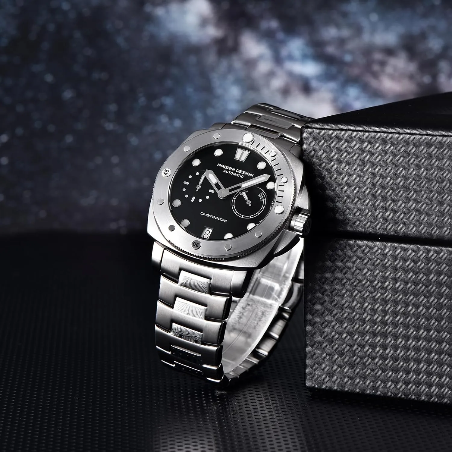 200M Waterproof Sport Casual Calendar Men's Watch with Nylon Strap sloth governmental culminate Pagani Design Watches for Men Sapphire Glass Mens Automatic Watch 