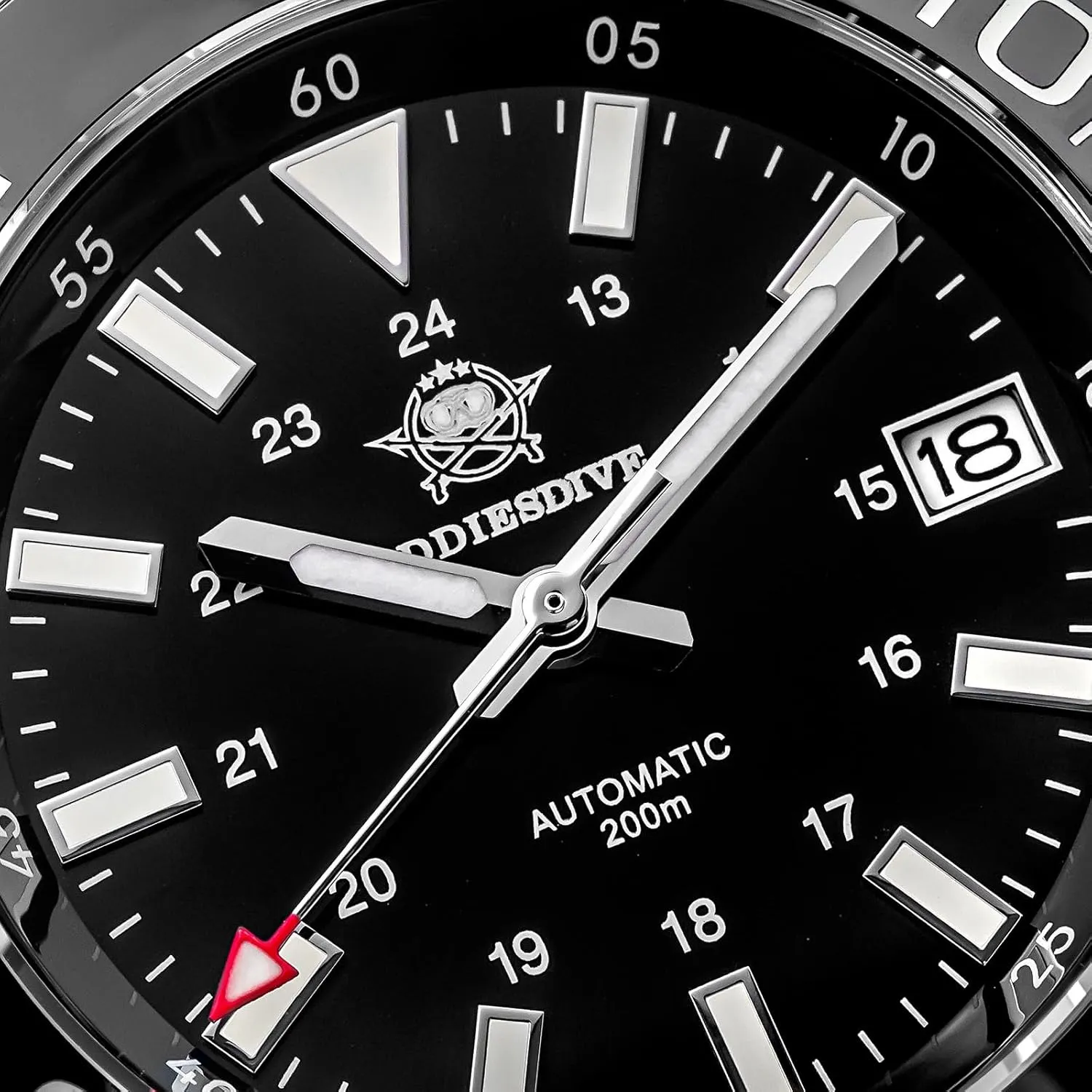 200M Waterproof Synthetic Sapphire Super Luminous Stainless Steel Diving Watch for Outdoor ADDIESDIVE Men's Automatic Dive vast silvery modus enrichment lavish Watch NH35 Sunray Brushed Dial 