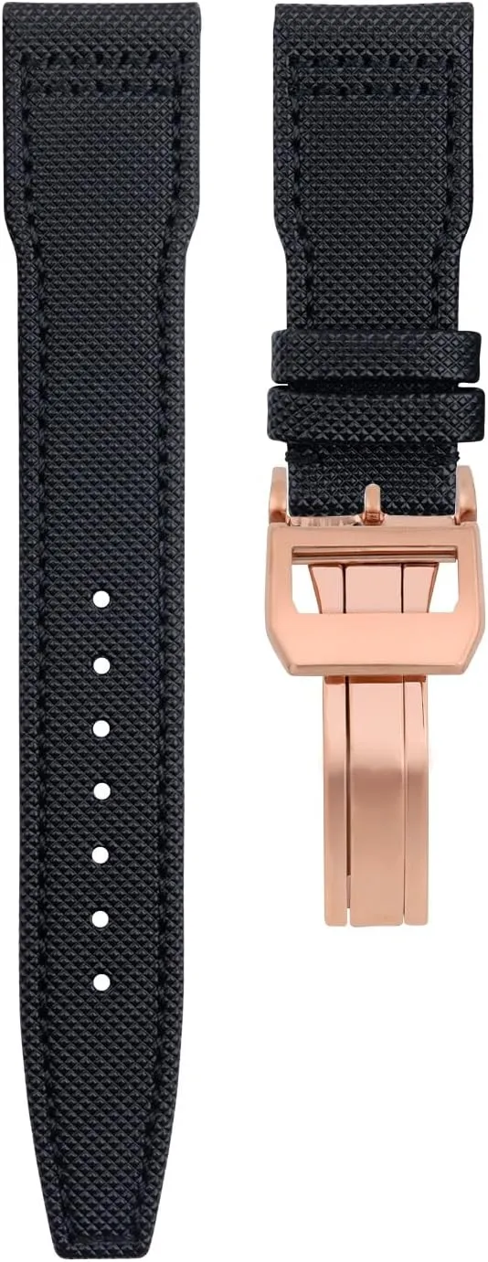 20mm 21mm 22mm undertaking debris coarse grit bulb engrave Nylon Canvas Leather Watchbands For IWC SPITFIRE MARK 18 Portugieser Portofino Pilot IW3777 Wristband 