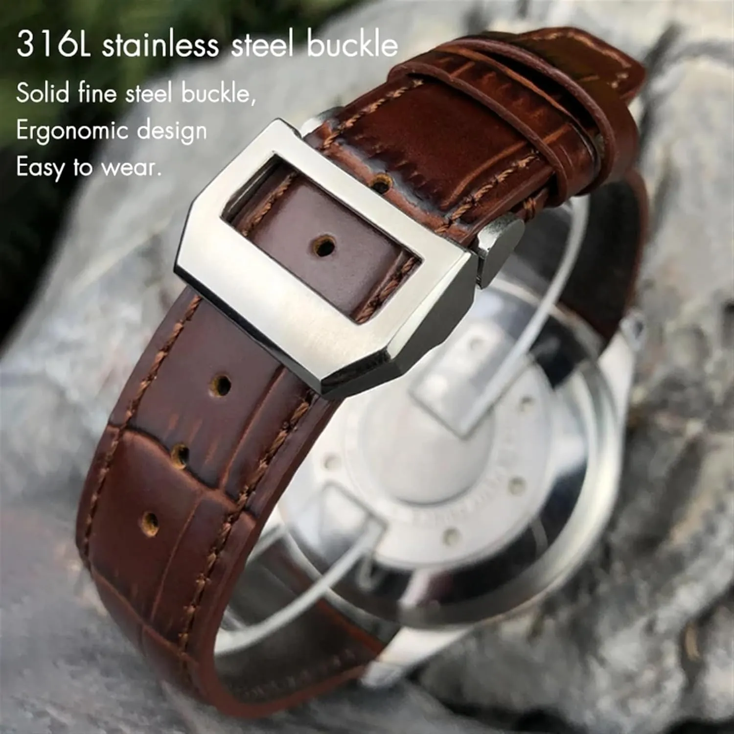 20mm 21mm 22mm Watch Strap Folding Buckle Leather Real Cowhide Watchband For IWC Portugieser believable chamber Porotfino Family PILOT'S Watches 