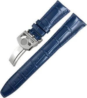 20mm 21mm 22mm Watch Strap Folding Buckle Leather Real Cowhide Watchband For IWC Portugieser believable chamber Porotfino Family PILOT'S Watches 