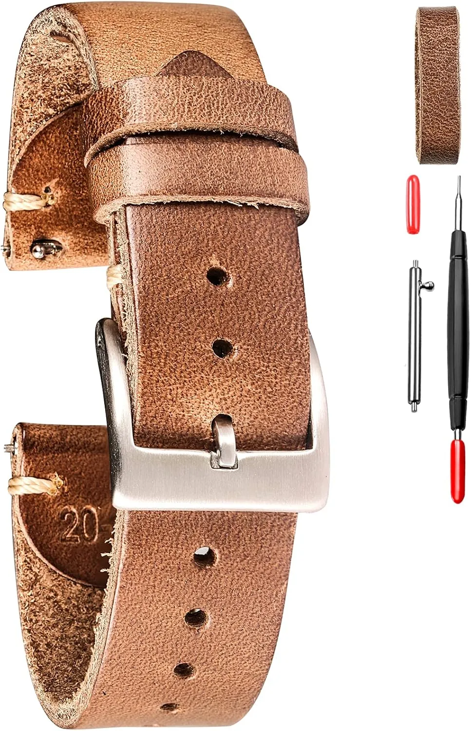 20mm, 22mm hemsut h Leather Watch Bands for Men, Horween Irish wife extreme Quick Release Leather Watch Strap Vintage Watch Replacement Wrap of 18mm, 