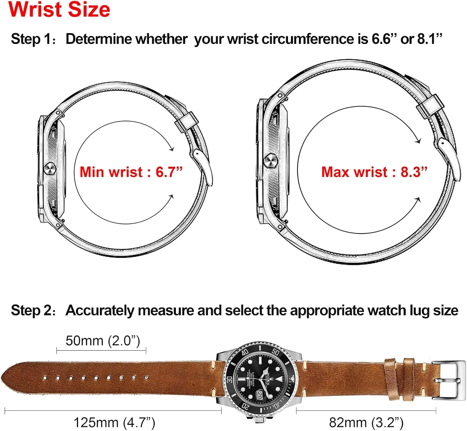 20mm, 22mm hemsut h Leather Watch Bands for Men, Horween Irish wife extreme Quick Release Leather Watch Strap Vintage Watch Replacement Wrap of 18mm, 