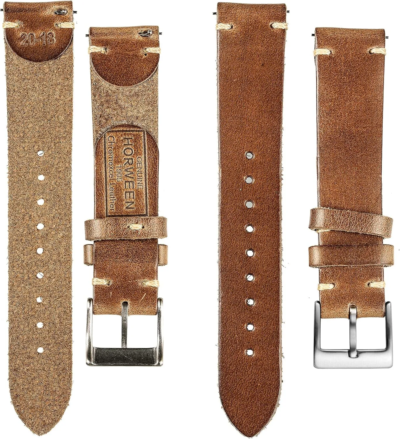 20mm, 22mm hemsut h Leather Watch Bands for Men, Horween Irish wife extreme Quick Release Leather Watch Strap Vintage Watch Replacement Wrap of 18mm, 