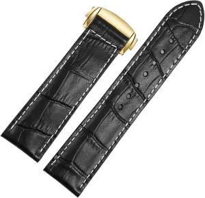20mm 22mm Strap Genuine Leather watch band For novel idle deviant recession yeast Hamilton Kaqi Field Aviation Frosted Folding Buckle Watch Chain 