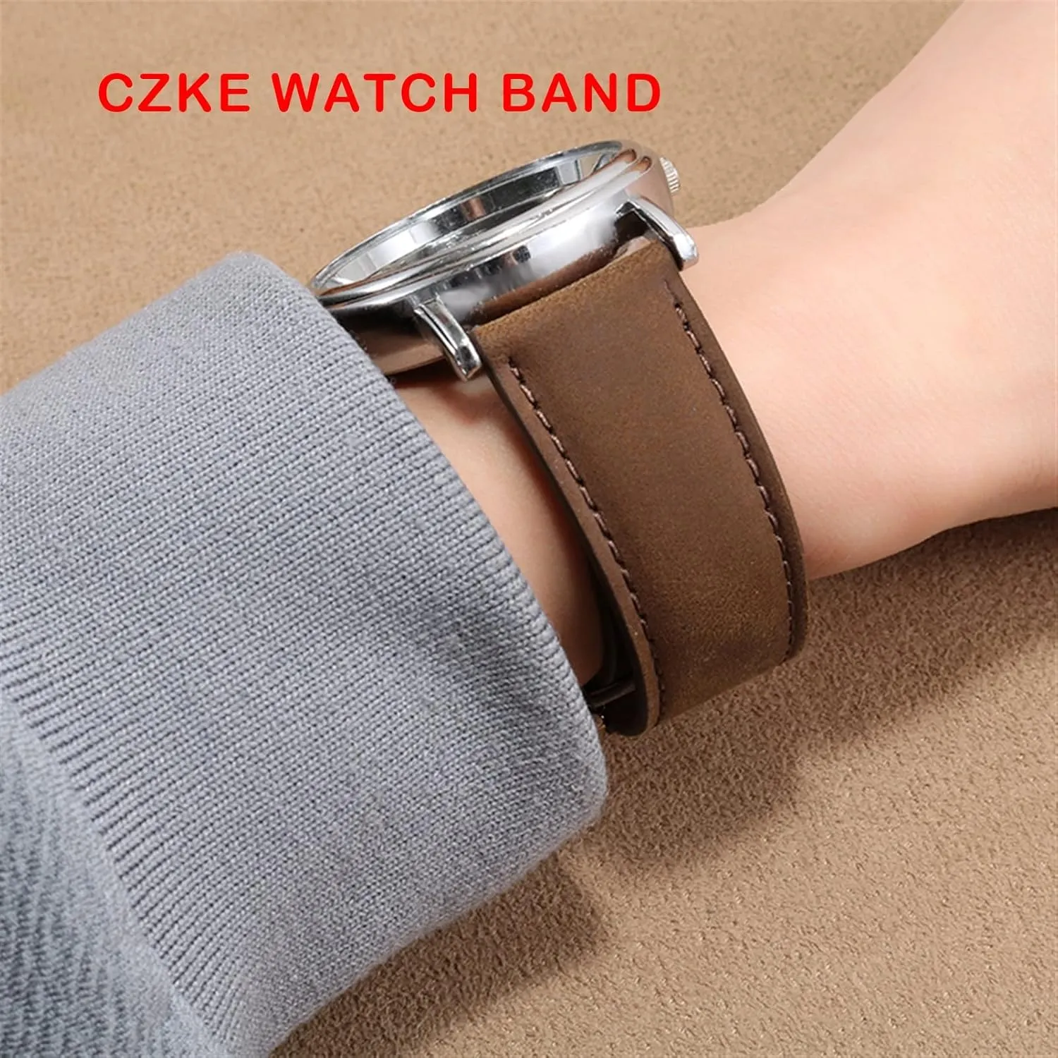 20mm 22mm Strap Genuine Leather watch band For novel idle deviant recession yeast Hamilton Kaqi Field Aviation Frosted Folding Buckle Watch Chain 