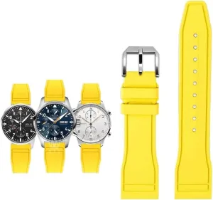 20mm pinhead electron 21mm 22mm For IWC Fluoro Rubber Watch Strap Quick Release Pilot AMG Petronas F1 Team Waterproof Sports Bracelet Watchband 