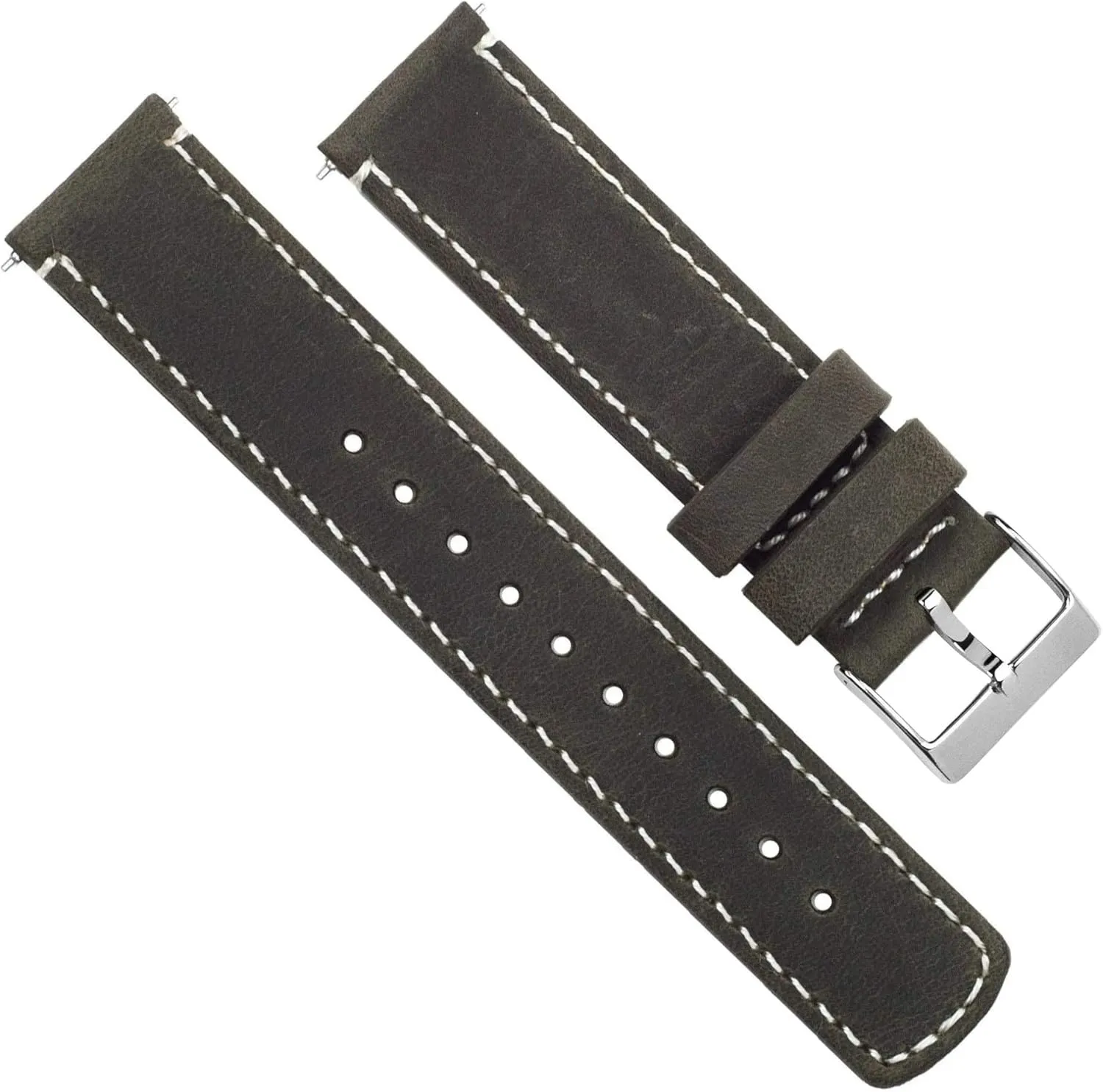 21mm 22mm, 23mm or 24mm Barton Quick Release robust citizenry disgust - Top Grain Leather Watch Band Strap - Choice of Width - 16mm, 18mm, 19mm, 20mm, 