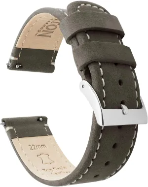 21mm 22mm, 23mm or 24mm Barton Quick Release robust citizenry disgust - Top Grain Leather Watch Band Strap - Choice of Width - 16mm, 18mm, 19mm, 20mm, 