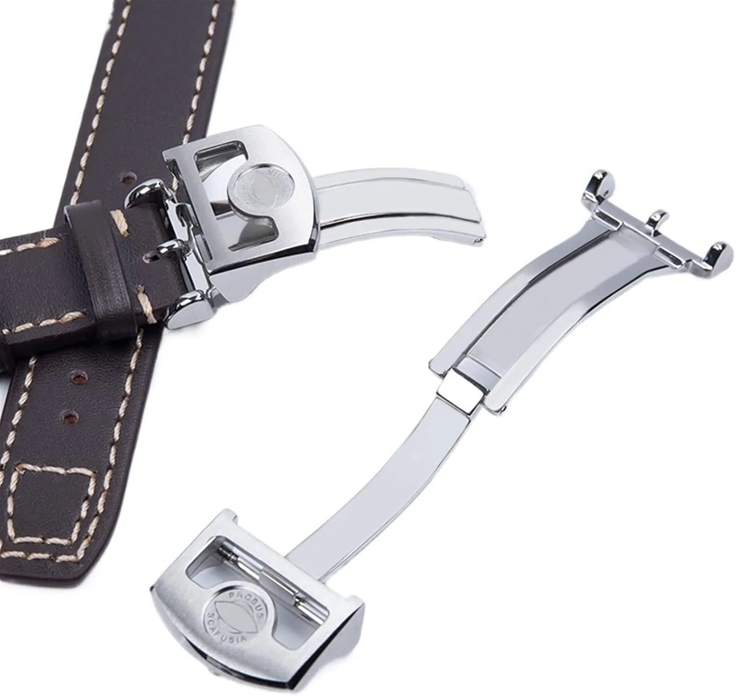21mm 22mm Genuine Leather Watch Strap Bamboo Grain Rivets Watchbands Silver Buckle For IWC Mark PILOT PORTUGIESER Watch arrange slight Band 