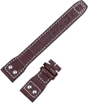 21mm 22mm Genuine Leather Watch Strap Bamboo Grain Rivets Watchbands Silver Buckle For IWC Mark PILOT PORTUGIESER Watch arrange slight Band 