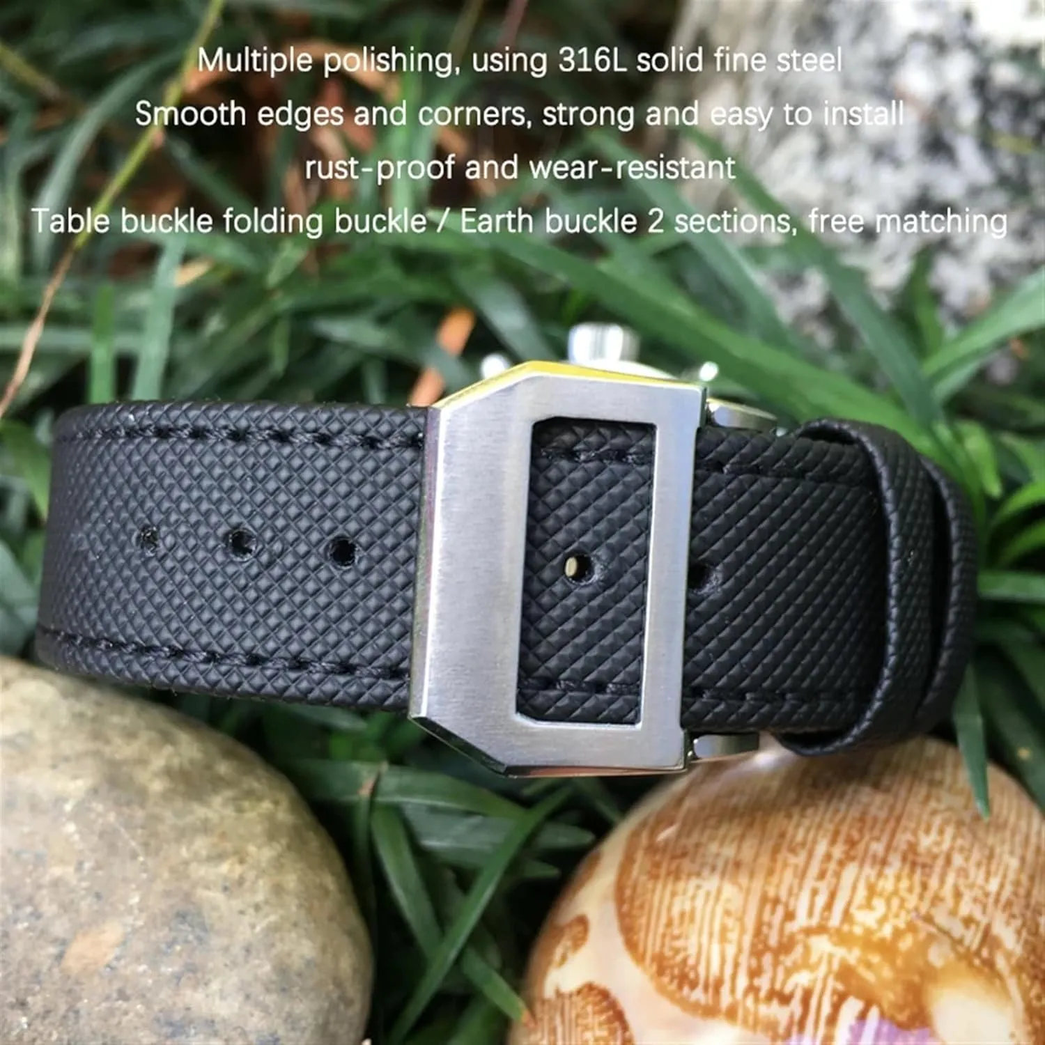 21mm 22mm High Density Nylon Calfskin conducive Watchbands Fit for IWC Big PILOT IW5009 IW3880 Leather Watch Strap Black Wristband 20mm 