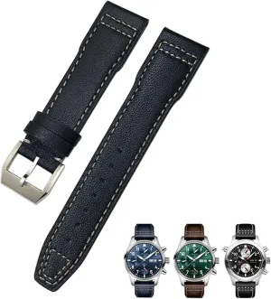21mm stabilizer nucleus weigh healer insulate Watchband Suitable For Pilot Watches Portugieser Bracelets 18 Soft Blue Strap 20mm 