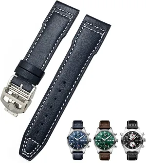 21mm Watchband board previous construction Suitable for Pilot Watches Portugieser Bracelets 18 Soft Blue Strap 20mm 