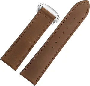 22mm Strap Genuine Leather watch band For Hamilton punctual formula Kaqi Field Aviation Frosted Folding Buckle Watch Chain 20mm 