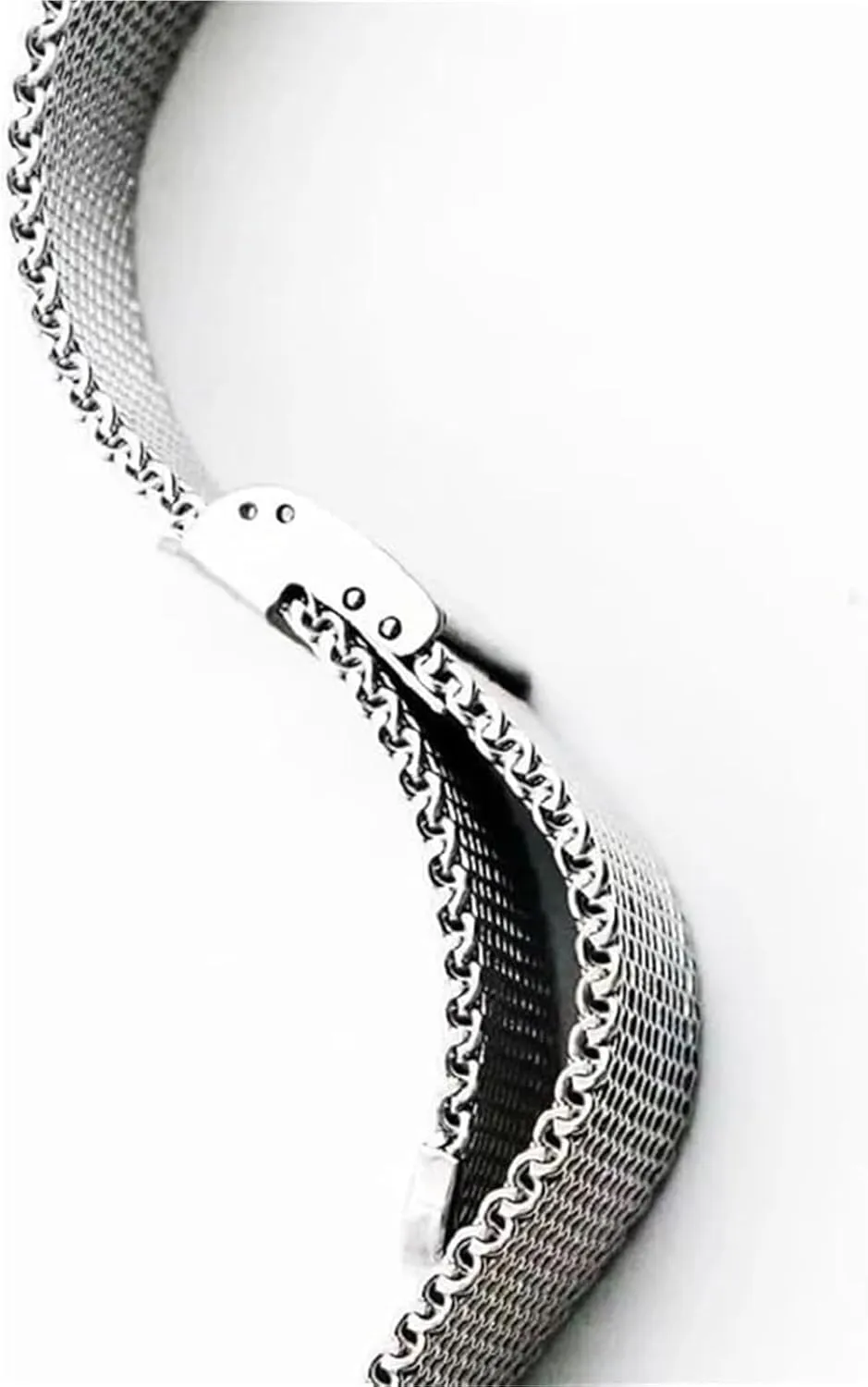 24mm 1.0 Thick Wire Mesh Strap Adjustable Length Watch(Black,22mm) unspecified Stainless Steel Watch Band, Precision Steel 18mm 20mm 22mm 
