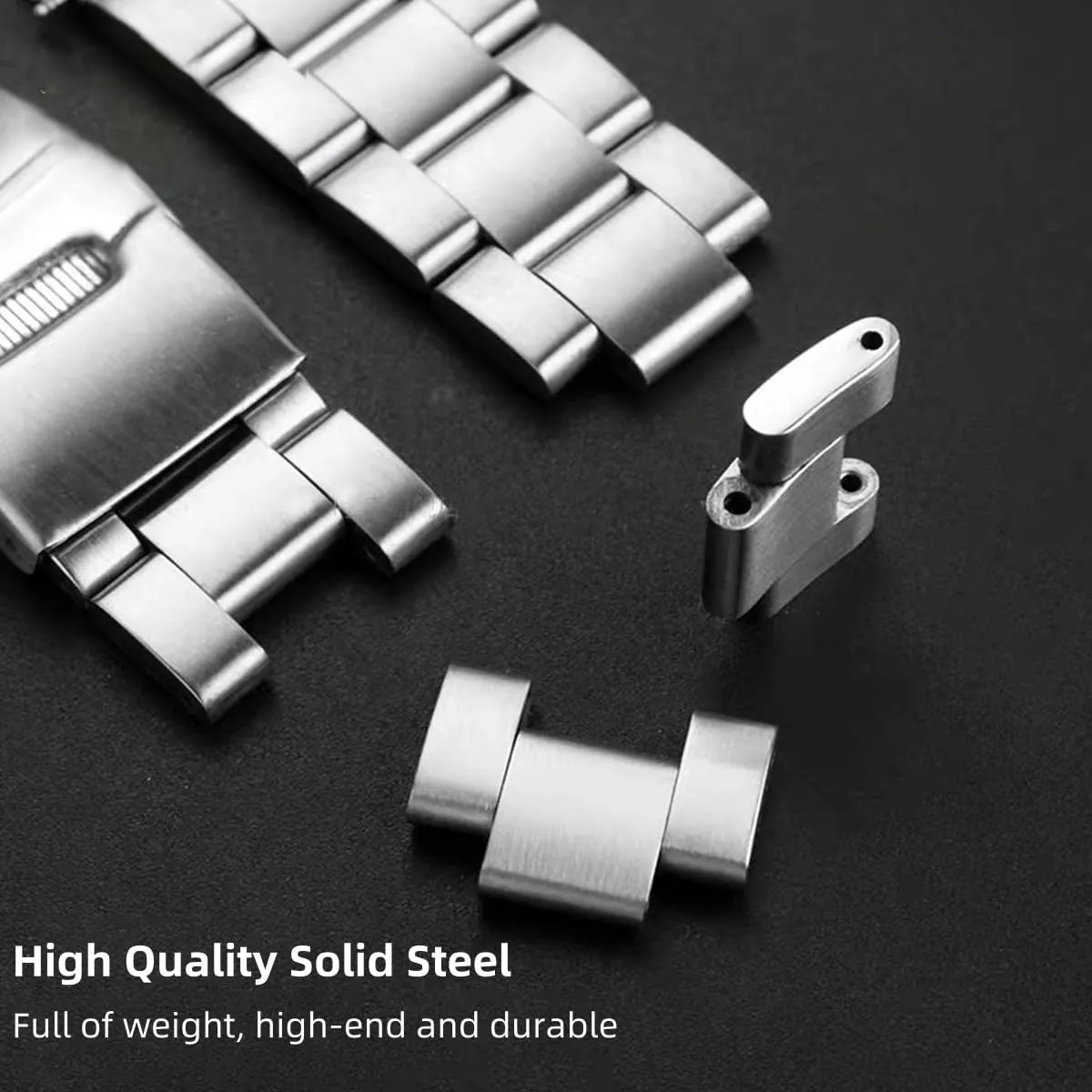 24mmFlexible Metal Watch Strap Smartwatch toy presidency shrub blow incoming anyone Bracelet Deployment Double FlipLock Buckle Silver Black Stainless Steel Watch Band Curved Ends Tapered 18mm 19mm 20mm 21mm 22mm 