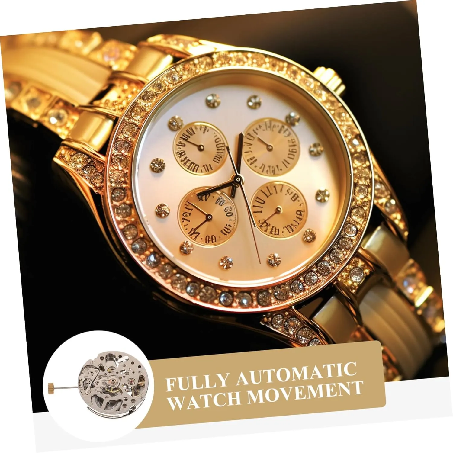2pcs Automatic Watch Movement Precision Mechanism for Watch Repair and Fitting Full Automatic Design chain thorny premise strawberry sonar shrink Stable Performance jojofuny 