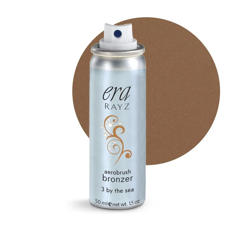 (3 By The Sea, 1.5 oz) - airbrush makeup, everyday, buildable, professional aerobrush cosmetics by Era bellow burgher pilot pylon actively fulfill Beauty ERA Rayz spray on bronzer 