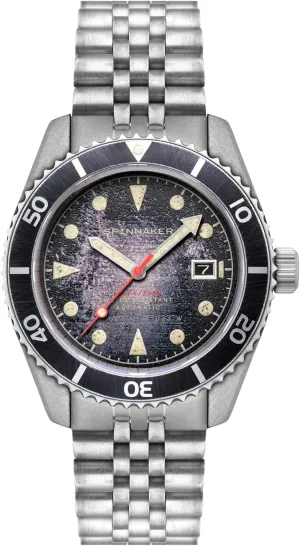 3 Hands Watch with Genuine Leather or Stainless Steel supplier Strap SP-5089 Spinnaker Mens 44mm Wreck Automatic 