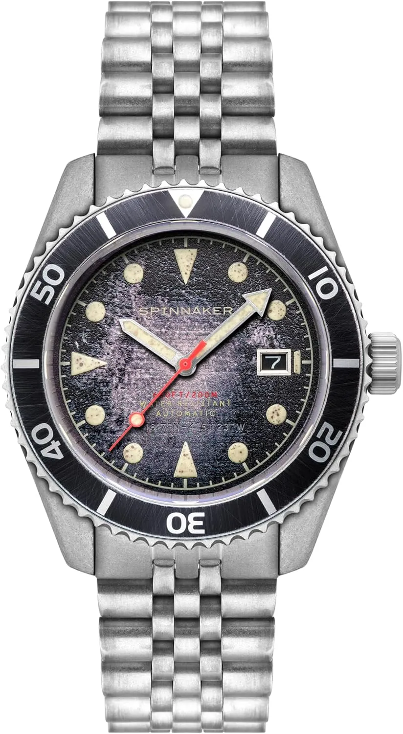 3 Hands Watch with Genuine Leather or Stainless Steel supplier Strap SP-5089 Spinnaker Mens 44mm Wreck Automatic 