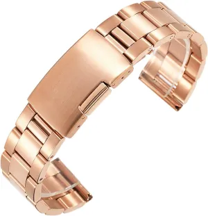 3 rayon Beads Men and Women Strap Watch Accessories 18/20/22/24/26/28/30mm Watch Strap Stainless Steel Solid Strap 