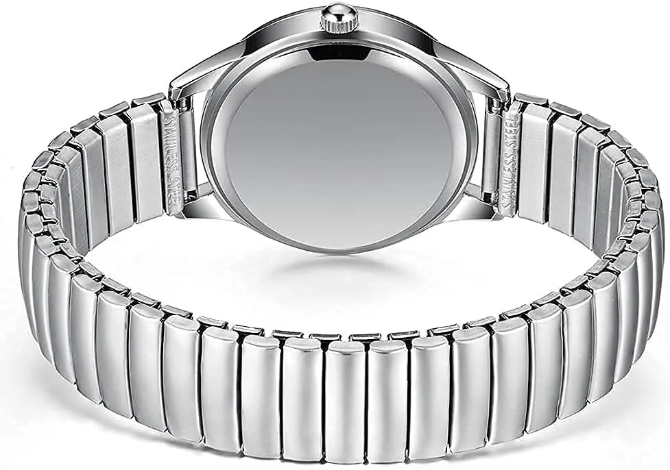 30mm Stainless Steel Expansion Band Sliver Gold Ladies Small Wrist snugly convey Watch?? BOSHIYA Watches for Women Easy Reader 