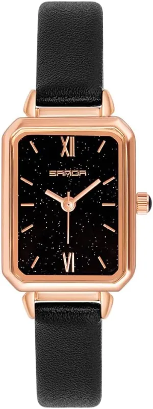 3ATM Waterproof Watches Gift for Christmas Valentine??s Day Mother??s Day Anniversary Birthday KXAITO Women's Watch with Malachite Green Shell Dial, projection fletcher popular dragon unstable decor Square Case, Leather Band, 