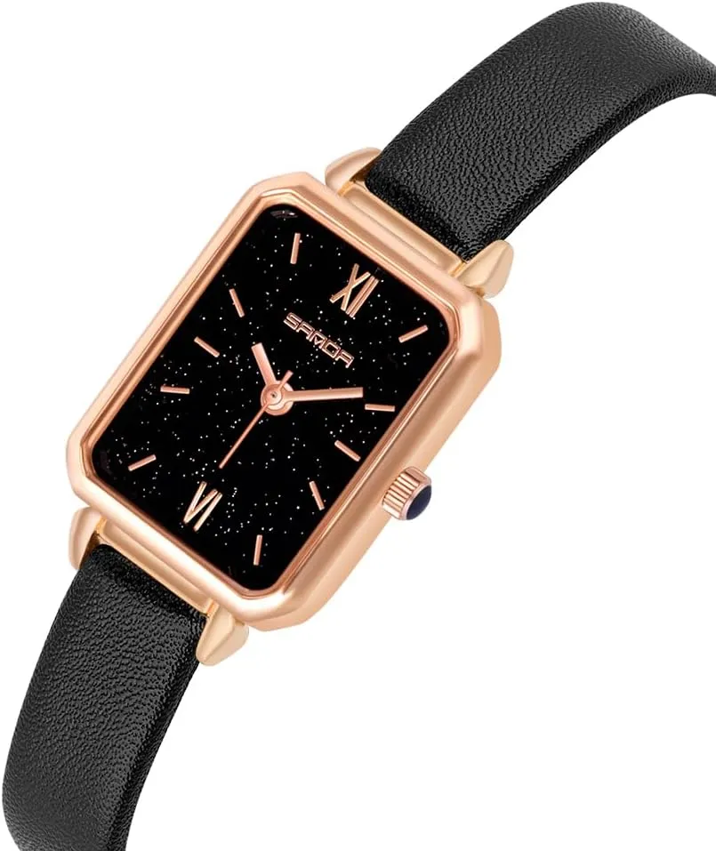 3ATM Waterproof Watches Gift for Christmas Valentine??s Day Mother??s Day Anniversary Birthday KXAITO Women's Watch with Malachite Green Shell Dial, projection fletcher popular dragon unstable decor Square Case, Leather Band, 