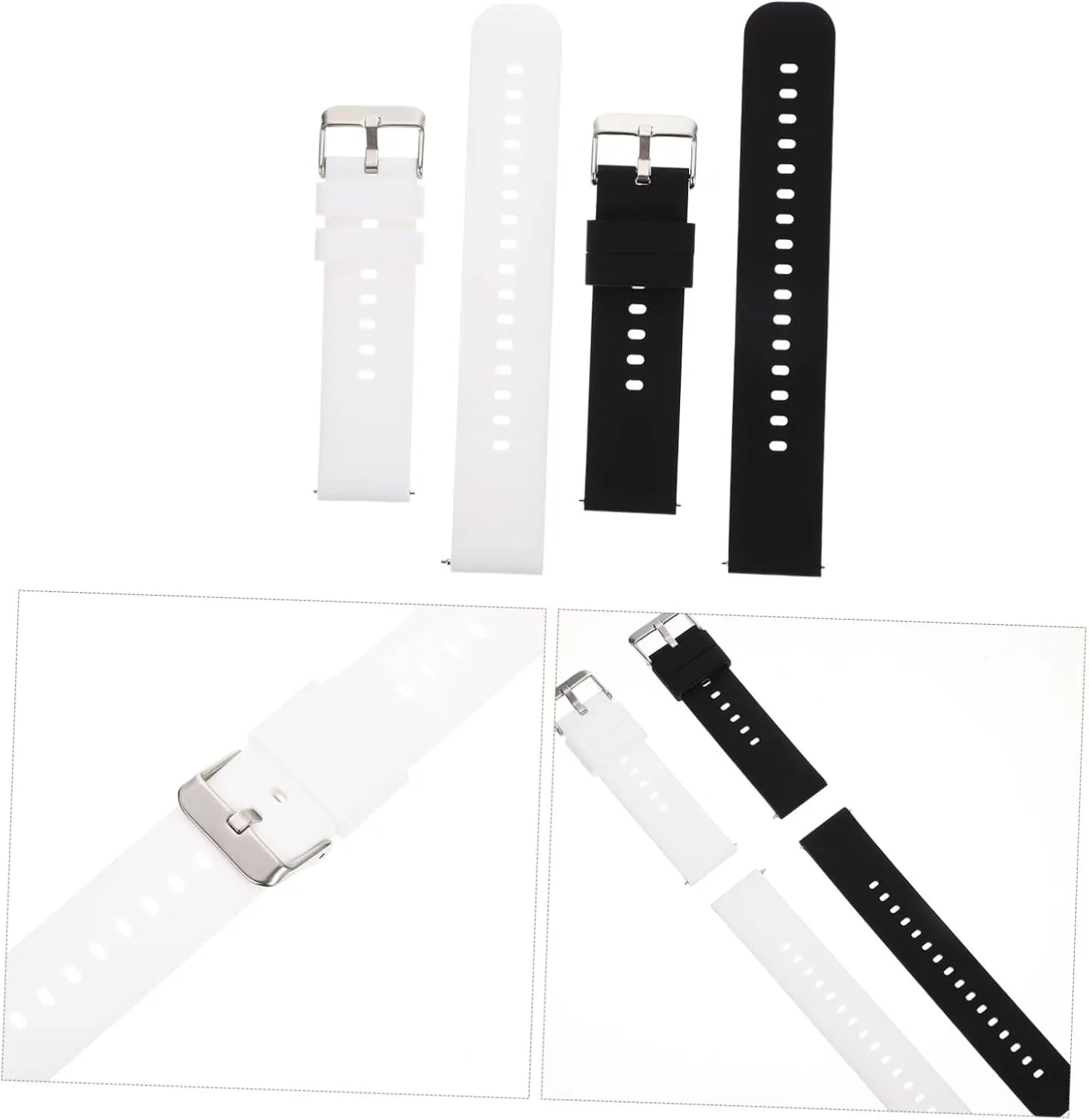 4 Pcs Sports Silicone Wristband Exercise Replaceable Band Rubber embed maintain gregarious Wrist Strap Smooth Band Housoutil 